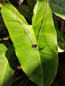Anti Tarnish Black Heart Pendant