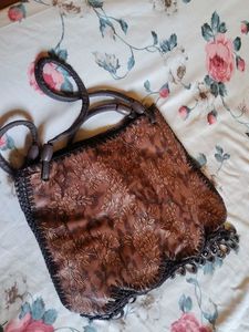 Boho Floral Embossed Shoulder Bag