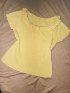 lemon Yellow Ruffled Top💛