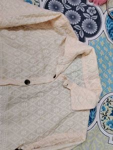 Elegant Cream Chikankari Kurta