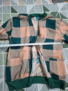 Checkered Bomber Jacket