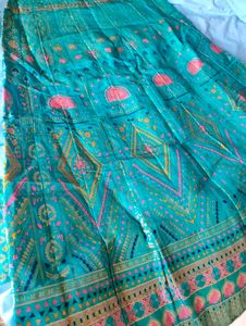 Green &amp; Gold Brocade lehanga