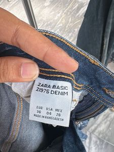 Distressed Blue Denim Jeans Zara