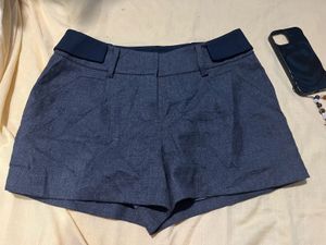Gray High-Waisted Dress Shorts