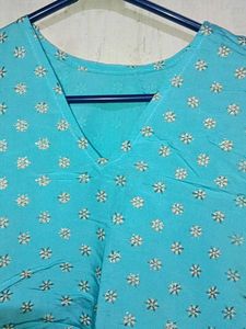 Blue Printed Kurti