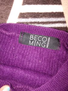 Purple Knit Pullover
