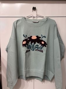 Mint Green Graphic Sweatshirt