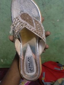 Golden Heels With Stone