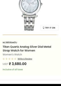 Titan Orignal Quartz Analog Silver