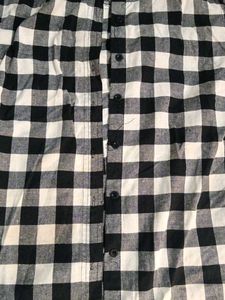 women  Black &amp; White Checkered Shirt