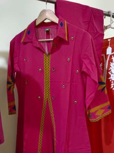Red Placement Print 2pc Set