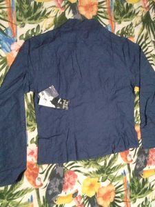 Navy Blue Button-Down Shirt