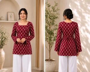 RUST COLOUR WOMEN KURTI