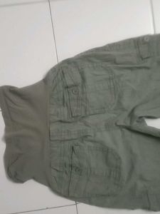 Olive Green Cargo Downfold Pants💌
