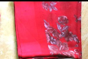 Red Floral Saree