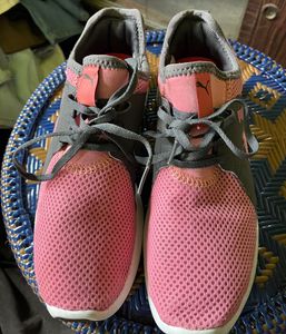 Stylish Pink & Grey Sneakers