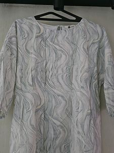 White Printed Top