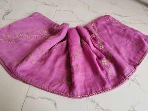 Beautiful Pink Embroidered saree