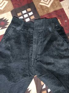Kids Black Velvet Pants