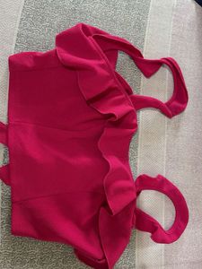 Ruffle Tie-Back Crop Top