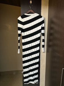 MANGO Chic Striped Maxi Dress