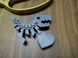 3D Printed Dinosaur with Heart