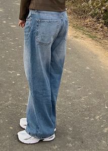 Classic Light Wash Wide Leg Jeans
