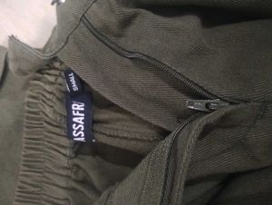 Chic Olive Green Wide Leg  Pants