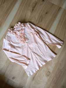 Elegant Pink Ruffle Blouse