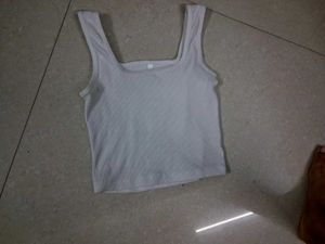 Ribbed Square Neck Tank Top