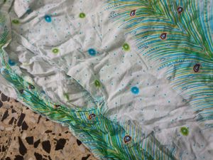 Boho Peacock Print Palazzo Pants
