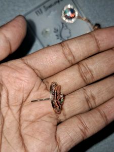 Charming Rose Gold Kashmiri Earrings