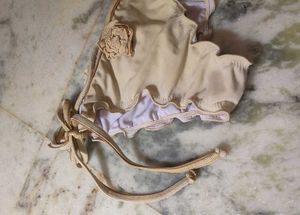 Chic Bikini Bottom with Floral Accent