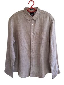 Men's Linen Blend Long Sleeve Shirt