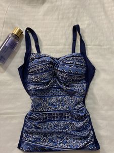 Dark Blue Boho Sleeveless Top