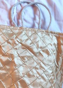 Gold Quilted Tote Bag, Have 5 Pieces, Price For 1