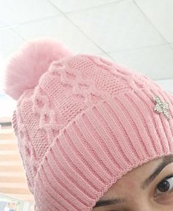 Baby Pink Color Woolen Cap