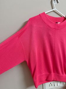 H&amp;M Bright Pink Fine Knit Sweater