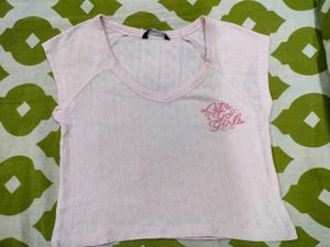 zudio Cute Pink 'Let's Go Girls' Top