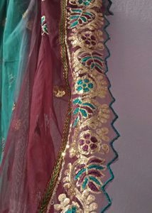 beautiful long net duppata