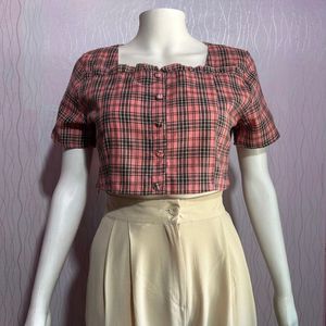 Cotton Cropped Tops