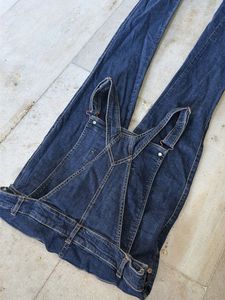 Embroidered Denim Overalls
