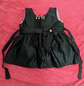 Elegant  Party Wear Baby Girls Frock with Bow Belt