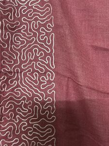 Elegant Pink stole with White Border