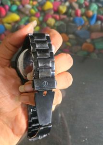 Titan Black Metal Watch