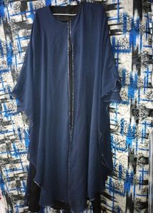 Navy Blue Enthic Abaya Gown