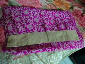 Elegant Navy Blue Kurta with Gold Print