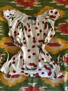 ⋆｡‧˚ʚ🍒ɞ˚‧｡Cherry Tie back Top