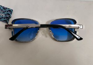 Metal Sunglasses🕶️ Squared Retro Sky Blue Aviator