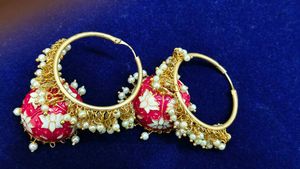 Elegant Meenakari Jhumka Earrings